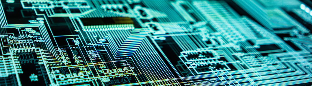 A close-up image of a microchip
