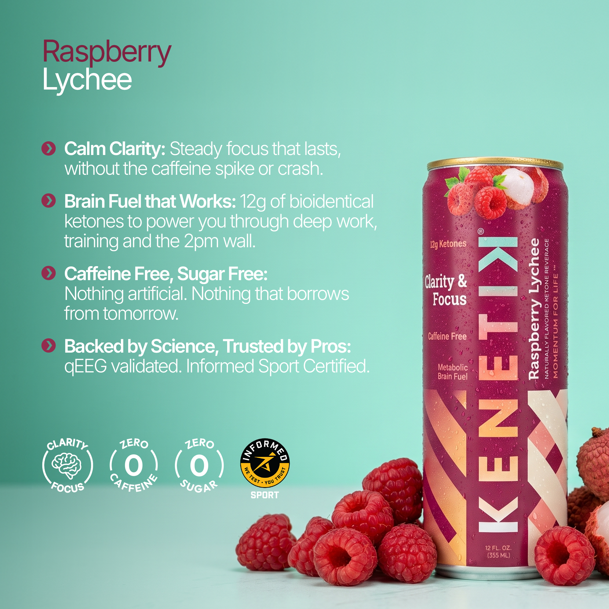 Kenetik Raspberry Lychee Cans