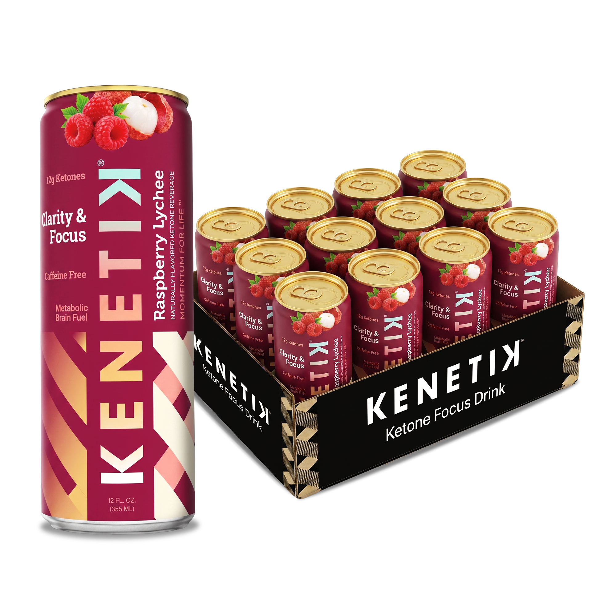 Kenetik Raspberry Lychee Cans
