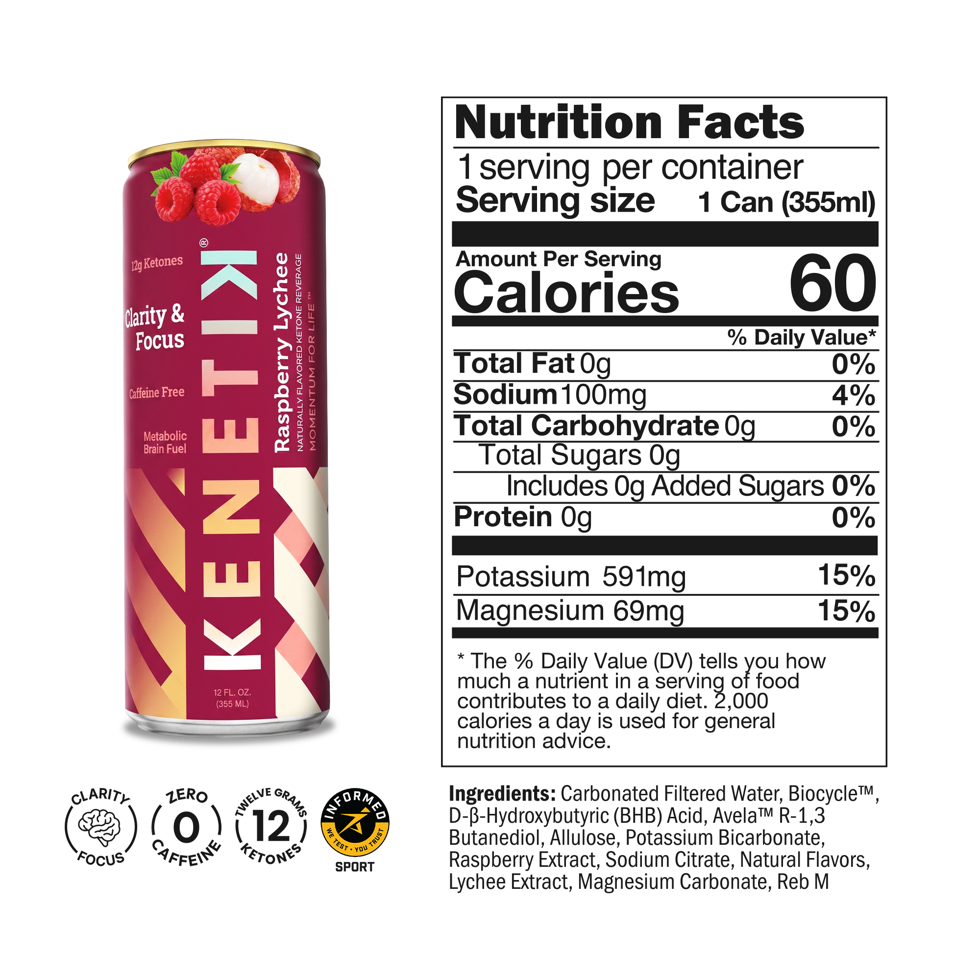 Kenetik Raspberry Lychee Cans
