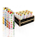 All four main Kenetik flavors in a 12 pack (watermelon lime, blackberry lemonade. strawberry peach, and pineapple passion fruit)